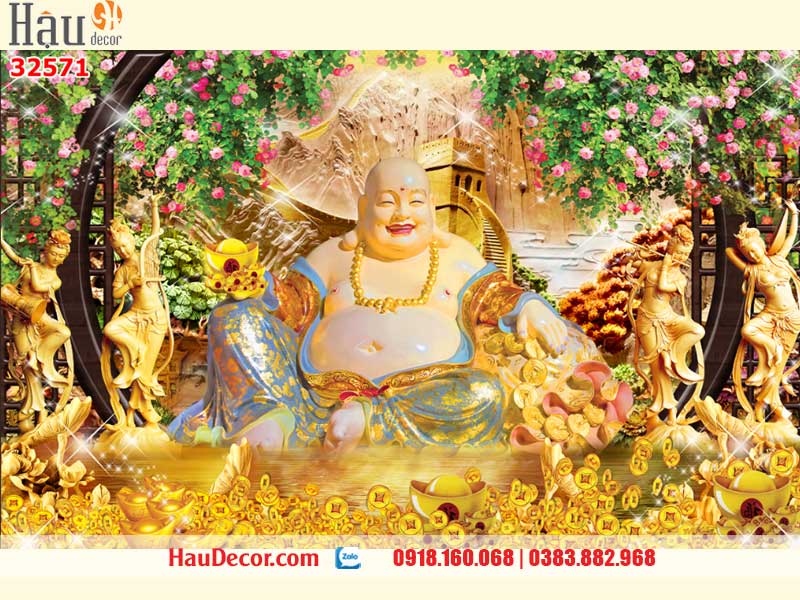 Tranh Dán Tường Tài Lộc- Thần Tài 3D-5D-8D 32571