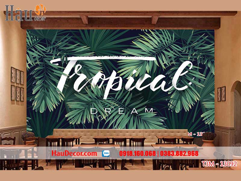 Tranh Dán Tường Nhà Hàng, Quán Cafe, Bar 13092