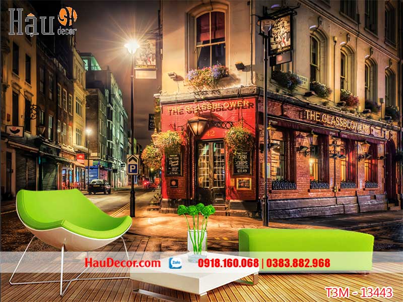 Tranh Dán Tường Nhà Hàng, Quán Cafe, Bar 13443