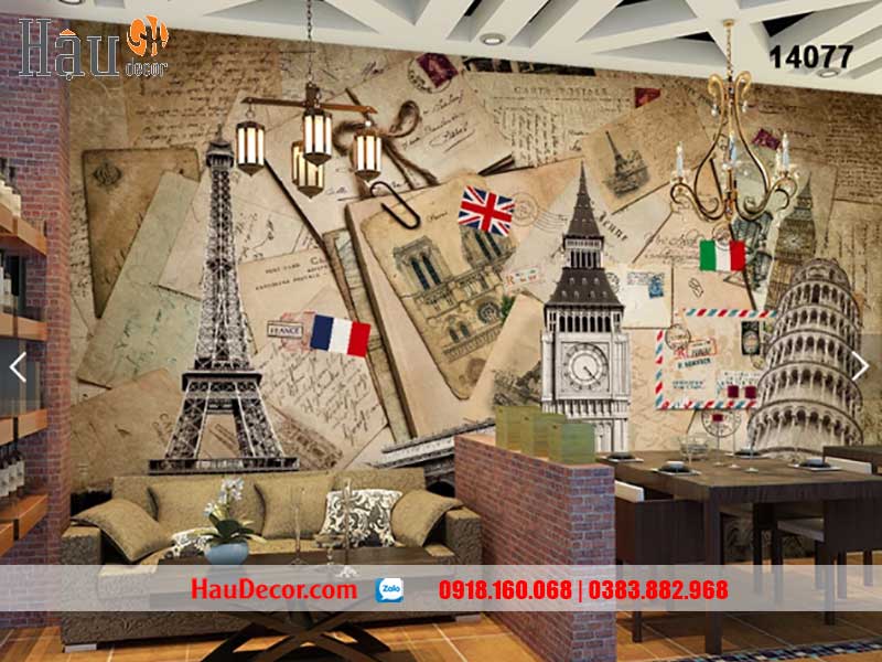 Tranh Dán Tường Nhà Hàng, Quán Cafe, Bar 14077