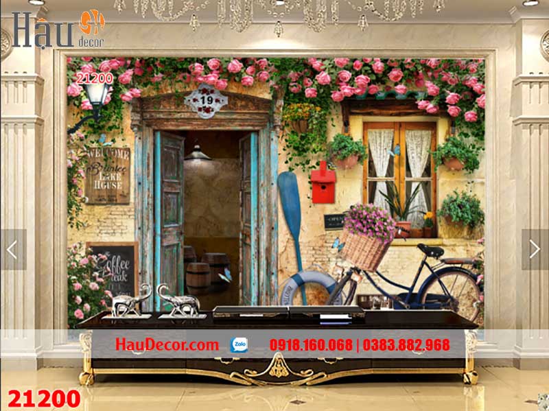 Tranh Dán Tường Nhà Hàng Quán Cafe, Bar 21200