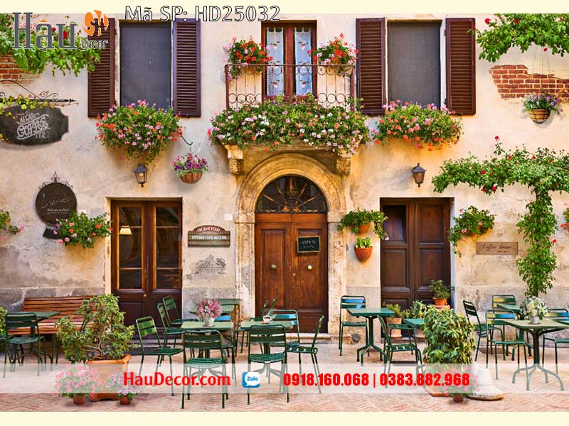 Tranh Dán Tường Trang Trí Quán Cafe- Bar 25032