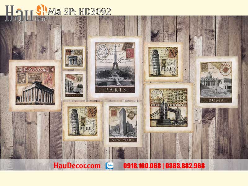 Tranh Dán Tường Nhà Hàng, Quán Cafe, Bar 3092