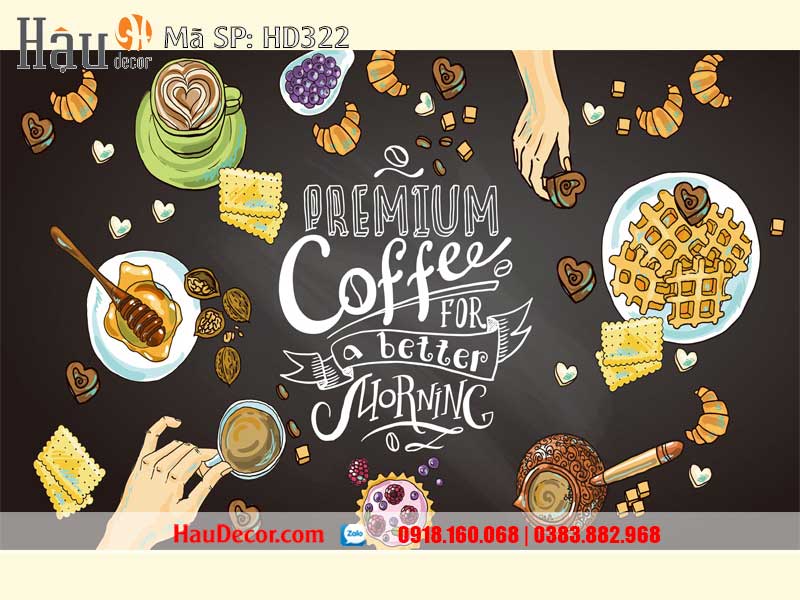 Tranh Dán Tường Nhà Hàng, Quán Cafe, Bar 322