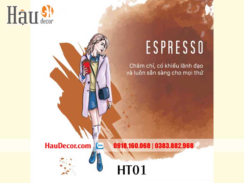 Tranh Dán Tường Nhà Hàng, Quán Cafe, Bar HT01