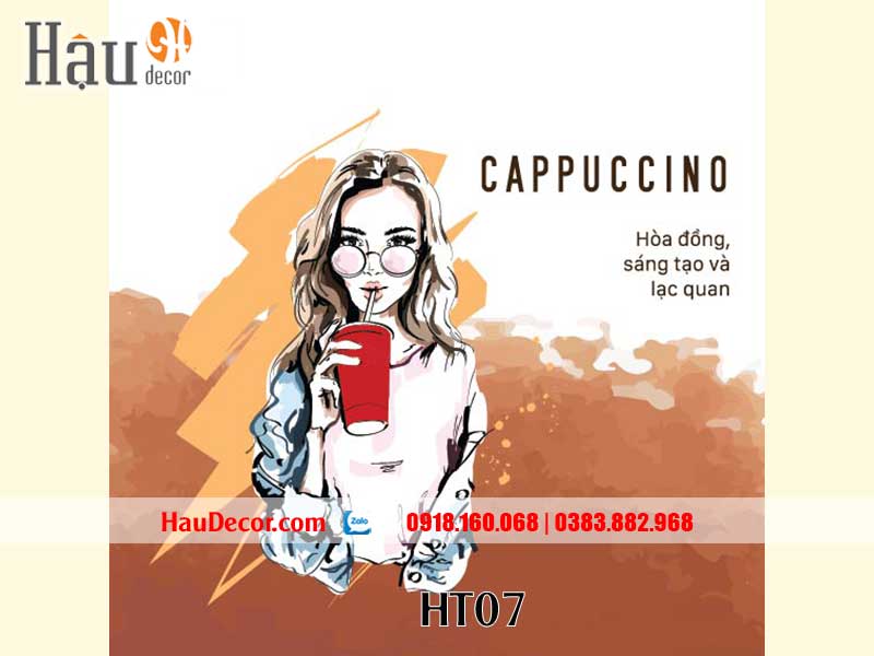 Tranh Dán Tường Trang Trí Quán Cafe- Bar HT07