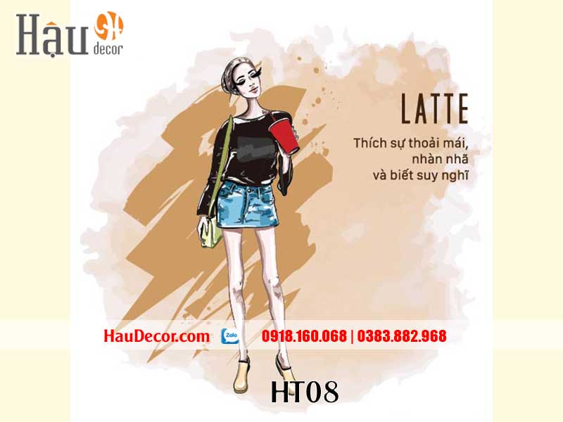 Tranh Dán Tường Trang Trí Quán Cafe- Bar HT08