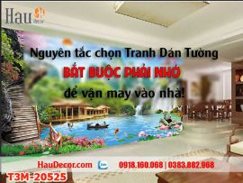 Nguyên tắc chọn tranh dán tường bắt buộc phải nhớ để vận may vào nhà